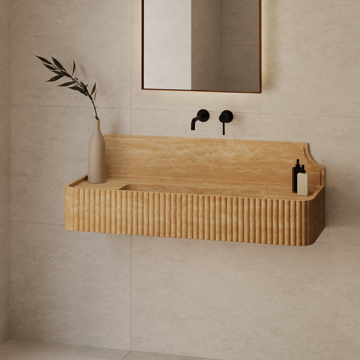 Skive - Ribbed Marble Basin
