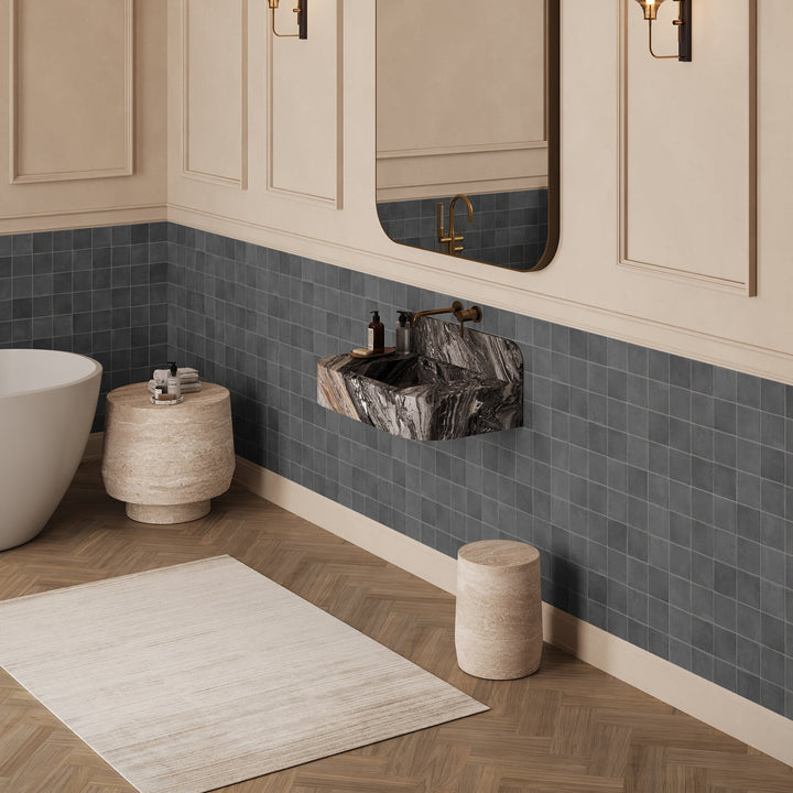 Skive - Ribbed Marble Basin