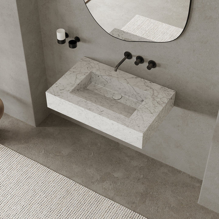 Skadi - Marble Basin - White Cararra - Medium