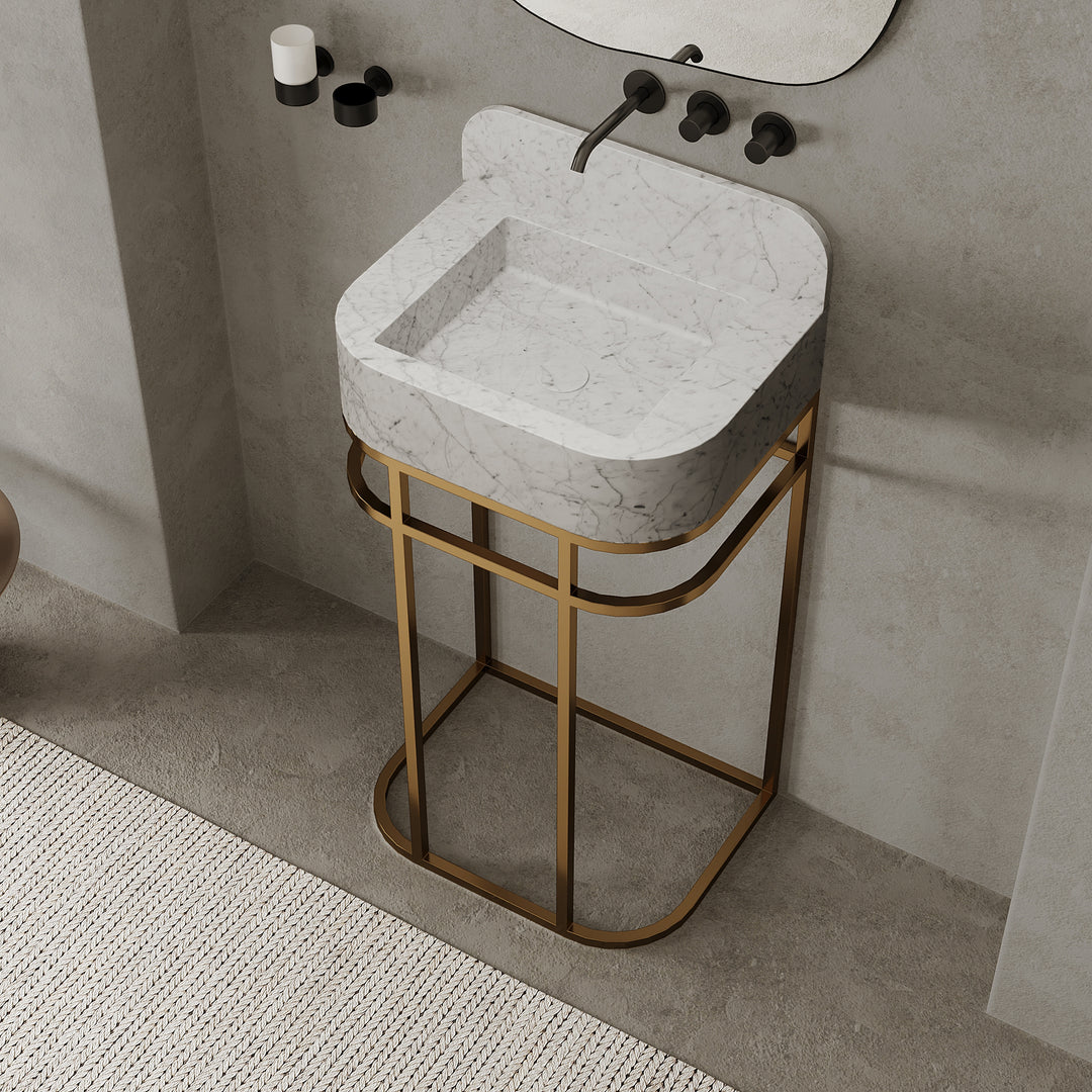 Assens - Marble Basin - White Carrara - Small