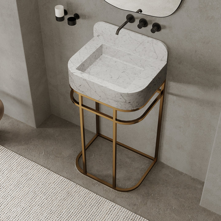 Assens - Marble Basin - White Carrara - Small