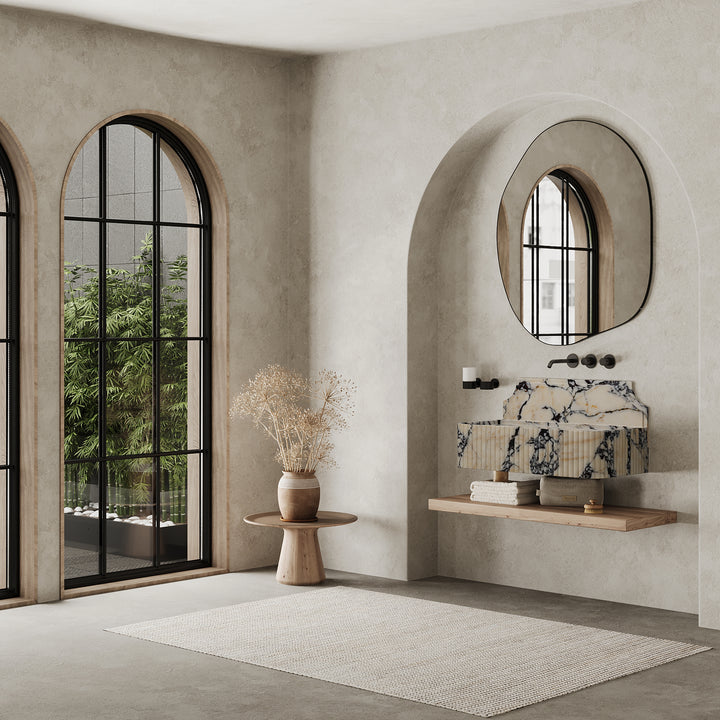 Skive - Ribbed Marble Basin