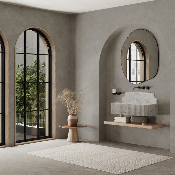 Skive - Ribbed Marble Basin