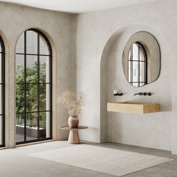 Skadi - Marble Basin - Beige Travertine - Medium