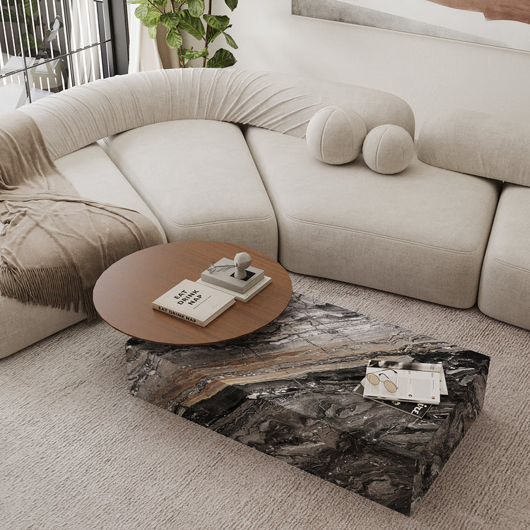 Odense marble coffee table in Grey Galaxy