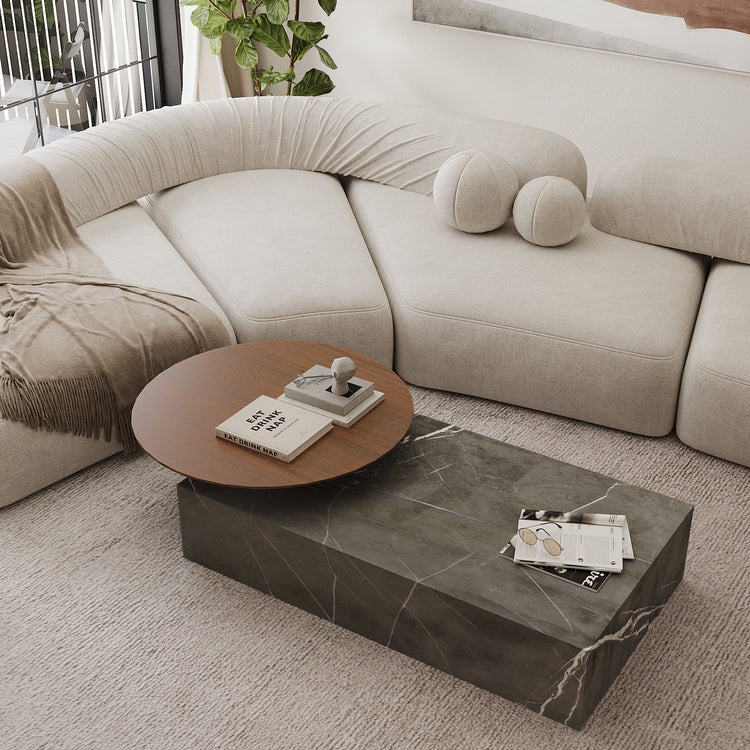 Odense marble coffee table in Grey Kenzo