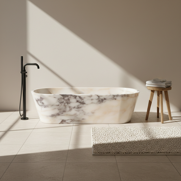 Oval Bathtub Cream Pattern