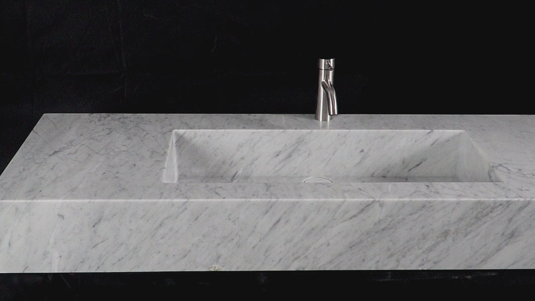Skadi - Double Marble Basin - Beige Travertine