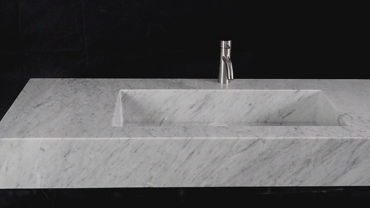 Skadi - Double Marble Basin - Beige Travertine
